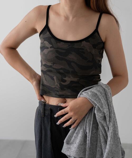 dispark（ディスパーク）の「DISPARK/カモフラージュキャミソール（キャミソール・レディース・グレー/カーキ・FREE）」の11枚目の写真