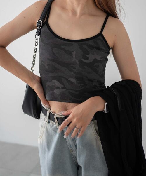 dispark（ディスパーク）の「DISPARK/カモフラージュキャミソール（キャミソール・レディース・グレー/カーキ・FREE）」の8枚目の写真