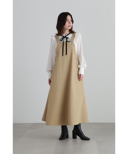 JILL STUART（ジルスチュアート）の「◆Ａラインサロペットワンピース（ワンピース・レディース・ベージュ・4/2）」の4枚目の写真