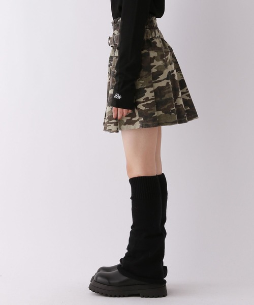 カモフラプリーツスカート（スカート）｜repipi armario（レピピ