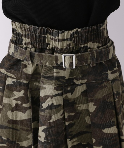 カモフラプリーツスカート（スカート）｜repipi armario（レピピ