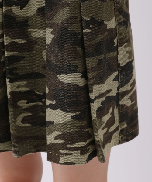 カモフラプリーツスカート（スカート）｜repipi armario（レピピ