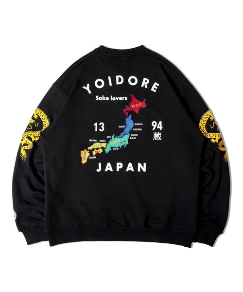 JACKROSE(ジャックローズ)の「YOIDORE/酔いどれ スーベニア クルーネック(スウェット・メンズ・ホワイト/ブラック・M/L/XL)」の2枚目の写真