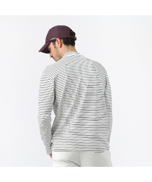 ROSASEN(ロサーセン)の「【Rosasen/GOLF】ベア天ボーダー長袖モックネック(Tシャツ/カットソー・メンズ・ネイビー/ホワイト/カーキ・50)」の5枚目の写真