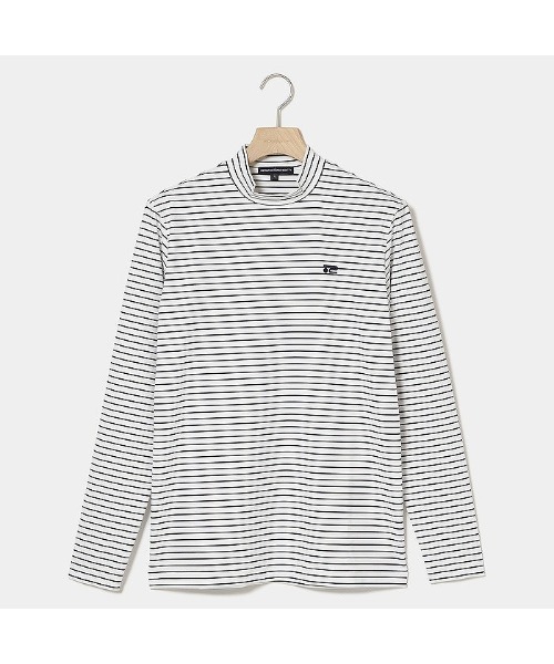 ROSASEN(ロサーセン)の「【Rosasen/GOLF】ベア天ボーダー長袖モックネック(Tシャツ/カットソー・メンズ・ネイビー/ホワイト/カーキ・50)」の6枚目の写真