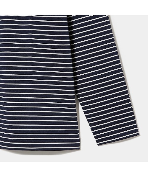 ROSASEN(ロサーセン)の「【Rosasen/GOLF】ベア天ボーダー長袖モックネック(Tシャツ/カットソー・メンズ・ネイビー/ホワイト/カーキ・50)」の14枚目の写真