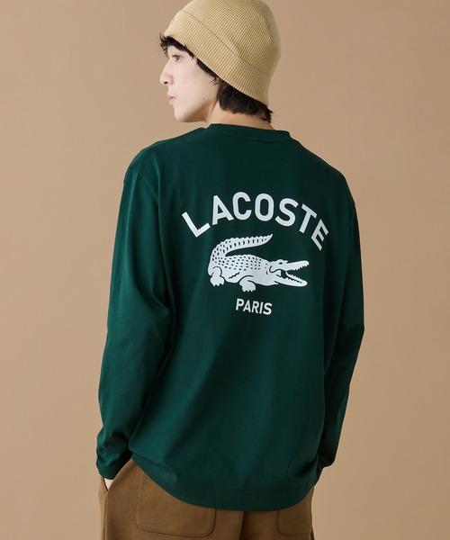 LACOSTE(ラコステ)の「オーバーサイズ PARISロゴ ヘビーウェイト 長袖Tシャツ / ロンT(Tシャツ/カットソー・メンズ・ダークネイビー/オフホワイト/ブラック/ワイン/ダークグリーン/ブラウン・2/4/3/5)」の4枚目の写真