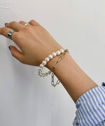 パール×チェーンブレス