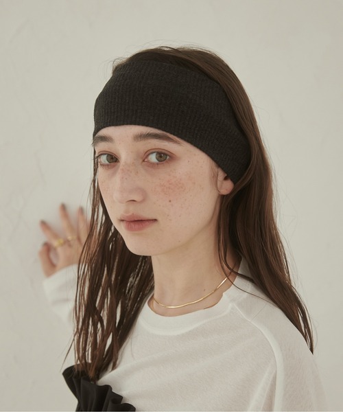 ANGIE（アンジー）の「リブヘアバンド（ヘアバンド・レディース・杢グレー/ブラック/アイボリー/ダークグレー/ブラウン・FREE）」の15枚目の写真