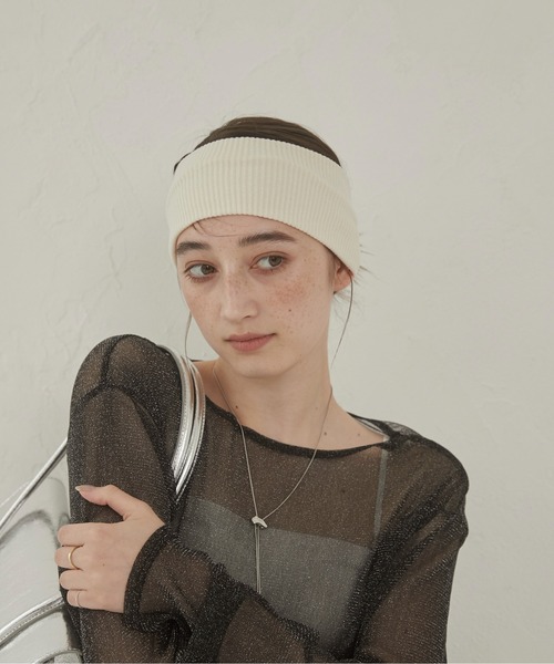 ANGIE（アンジー）の「リブヘアバンド（ヘアバンド・レディース・杢グレー/ブラック/アイボリー/ダークグレー/ブラウン・FREE）」の9枚目の写真