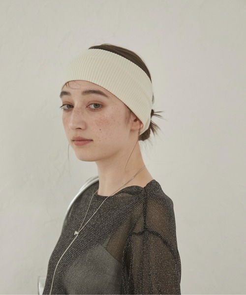 ANGIE（アンジー）の「リブヘアバンド（ヘアバンド・レディース・杢グレー/ブラック/アイボリー/ダークグレー/ブラウン・FREE）」の10枚目の写真