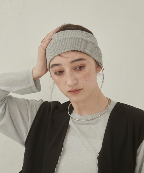 ANGIE（アンジー）の「リブヘアバンド（ヘアバンド・レディース・杢グレー/ブラック/アイボリー/ダークグレー/ブラウン・FREE）」の16枚目の写真