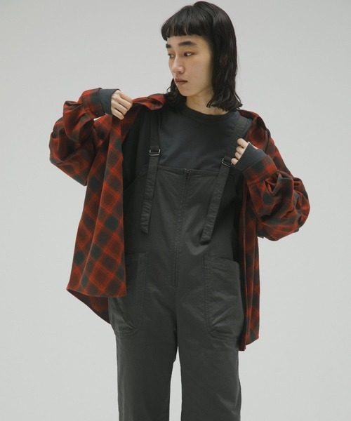 EKAL（エカル）の「バイアスオンブレチェックシャツ（シャツ/ブラウス・レディース・ブラック/レッド・ONE）」の16枚目の写真