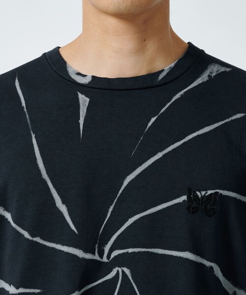 needles studious 別注　クルーネック　Tシャツ　ブラック　L needles studious 別注 クルーネック Tシャツ ブラック L - メルカリ