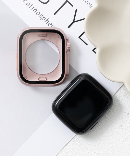 emonique(エモニーク)の「スマートウォッチケース Apple Watch ケース【41/45mm対応】(デジタル腕時計・レディース・ピンク/ホワイト/プラチナム/クリア/シルバー/グレー/ブラック・41/45)」の4枚目の写真