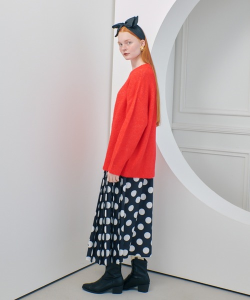 Acne Studios アシメントリー プリーツ スカート Acne Studiosのブラウン アシンメトリー プリーツ ミニスカート