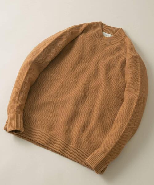 URBAN RESEARCH ROSSO MEN（アーバンリサーチロッソメン）の「『XLサイズあり』ハミルトンウールガーター編みモックネックプルオーバー（ニット/セーター・メンズ・ライトブラウン/グレー/ブラック/グレー系その他/グリーン・SMALL/MEDIUM/LARGE/X-LARGE）」の4枚目の写真