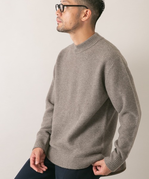 アーバンリサーチ ロッソ（URBAN RESEARCH ROSSO）/『XLサイズあり』ハミルトンウールガーター編みモックネックプルオーバ セール】『XLサイズあり』ハミルトンウールガーター編みモックネック