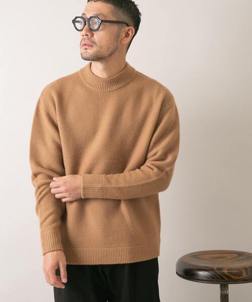 セール】『XLサイズあり』ハミルトンウールガーター編みモックネック