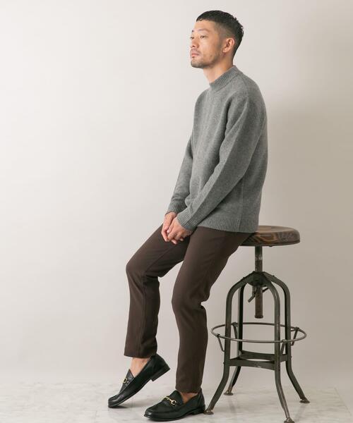 URBAN RESEARCH ROSSO MEN（アーバンリサーチロッソメン）の「『XLサイズあり』ハミルトンウールガーター編みモックネックプルオーバー（ニット/セーター・メンズ・ライトブラウン/グレー/ブラック/グレー系その他/グリーン・SMALL/MEDIUM/LARGE/X-LARGE）」の6枚目の写真