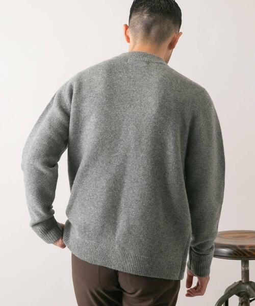 セール】『XLサイズあり』ハミルトンウールガーター編みモックネック