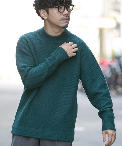 URBAN RESEARCH ROSSO MEN（アーバンリサーチロッソメン）の「『XLサイズあり』ハミルトンウールガーター編みモックネックプルオーバー（ニット/セーター・メンズ・ライトブラウン/グレー/ブラック/グレー系その他/グリーン・SMALL/MEDIUM/LARGE/X-LARGE）」の16枚目の写真