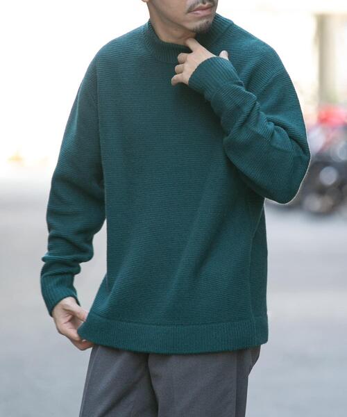 URBAN RESEARCH ROSSO MEN（アーバンリサーチロッソメン）の「『XLサイズあり』ハミルトンウールガーター編みモックネックプルオーバー（ニット/セーター・メンズ・ライトブラウン/グレー/ブラック/グレー系その他/グリーン・SMALL/MEDIUM/LARGE/X-LARGE）」の17枚目の写真