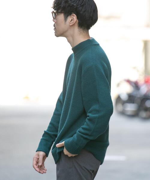 URBAN RESEARCH ROSSO MEN（アーバンリサーチロッソメン）の「『XLサイズあり』ハミルトンウールガーター編みモックネックプルオーバー（ニット/セーター・メンズ・ライトブラウン/グレー/ブラック/グレー系その他/グリーン・SMALL/MEDIUM/LARGE/X-LARGE）」の18枚目の写真