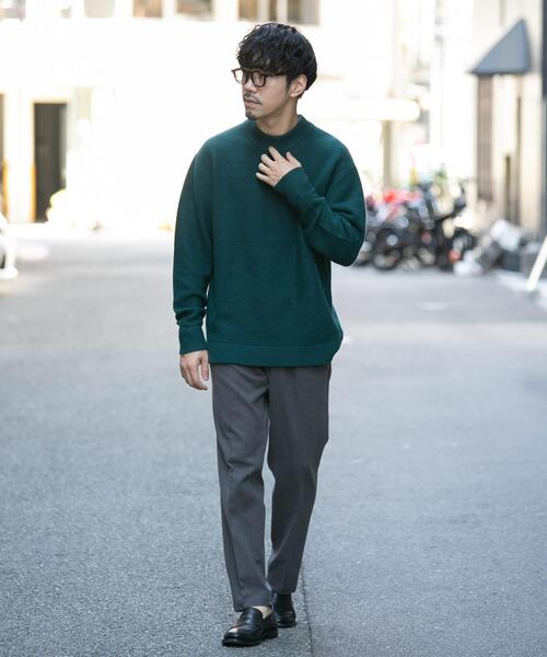 URBAN RESEARCH ROSSO MEN（アーバンリサーチロッソメン）の「『XLサイズあり』ハミルトンウールガーター編みモックネックプルオーバー（ニット/セーター・メンズ・ライトブラウン/グレー/ブラック/グレー系その他/グリーン・SMALL/MEDIUM/LARGE/X-LARGE）」の20枚目の写真