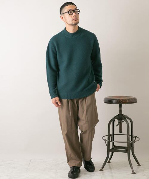 セール】『XLサイズあり』ハミルトンウールガーター編みモックネック