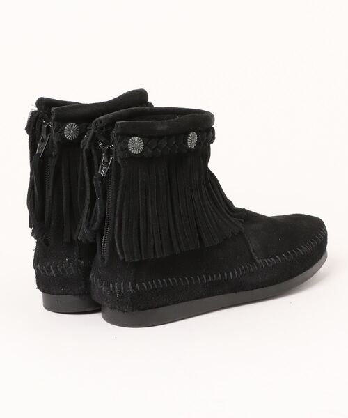 Minnetonka(ミネトンカ)の「★MINNETONKA★ハイ トップ バック ジッパー HI TOP BACK ZIP BOOTS(ブーツ・レディース・グレー/ブラック・5.5/6)」の3枚目の写真