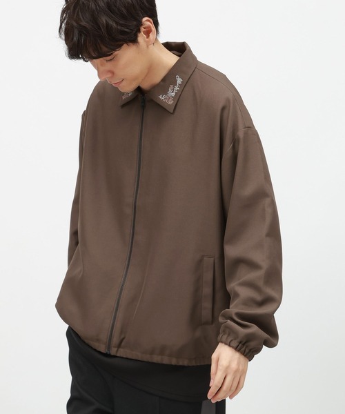 LAKOLE(ラコレ)の「襟刺繍ZIPブルゾン / 144403(ブルゾン・メンズ・ブラック/チャコール/ブラウン・LARGE/MEDIUM)」の7枚目の写真