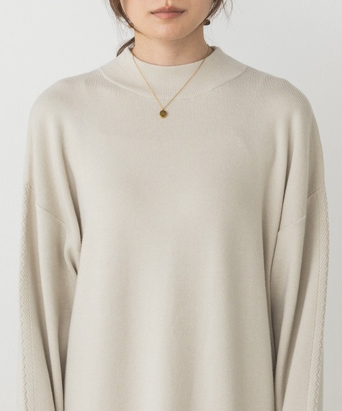 hunch（ハンチ）の「【静電気防止】やわもちヤーン バックスリットワンピース（ワンピース・レディース・モカ/ブラック/アイボリー・FREE）」の9枚目の写真