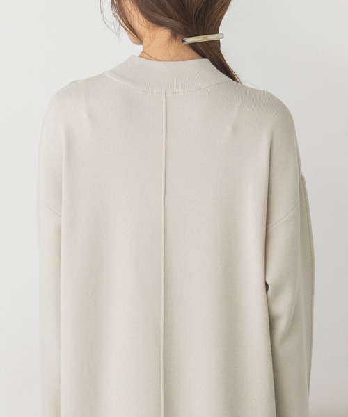 hunch（ハンチ）の「【静電気防止】やわもちヤーン バックスリットワンピース（ワンピース・レディース・モカ/ブラック/アイボリー・FREE）」の10枚目の写真