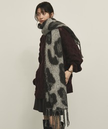 MERLOT | モヘアライクレオパードマフラー(マフラー)