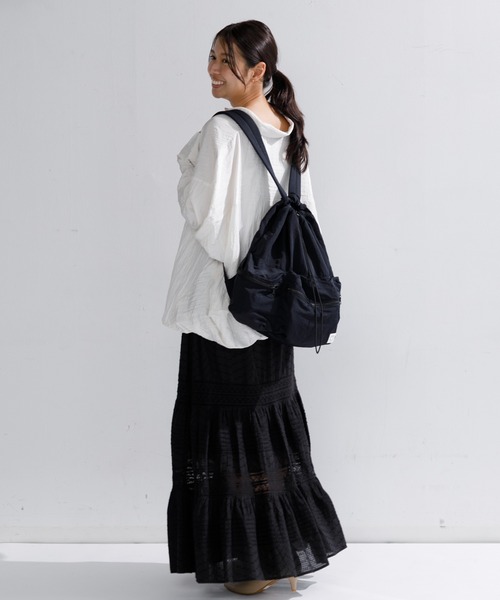 AMERICAN RAG CIE(アメリカンラグシー)の「ORCIVAL ADC_GATHERED BACKPACK(バックパック/リュック・レディース・グレー/ブラック・FREE)」の14枚目の写真
