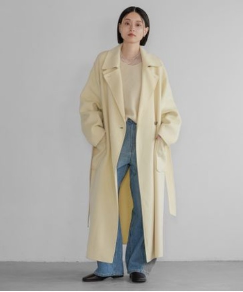 カシープ3WAYスタンドロングコート（ステンカラーコート）｜A