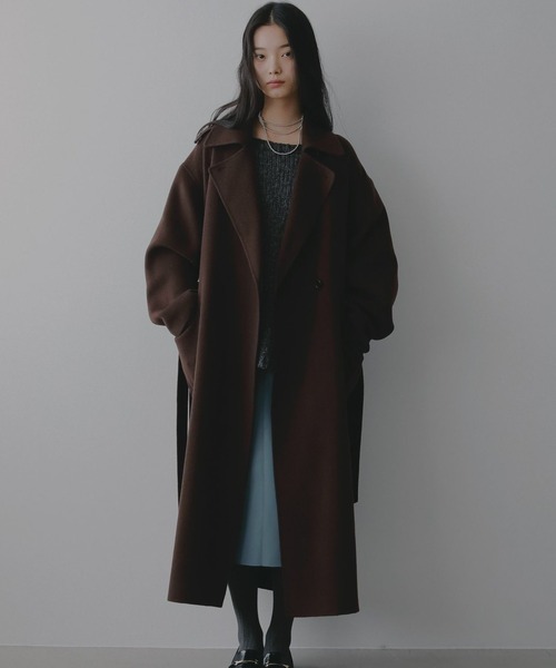 A part by（アパートバイ）の「カシープ3WAYスタンドロングコート（ステンカラーコート・レディース・ブラウン/ネイビー/ベージュ/ライトベージュ/グレー/イエロー系その他・SMALL/MEDIUM）」の12枚目の写真