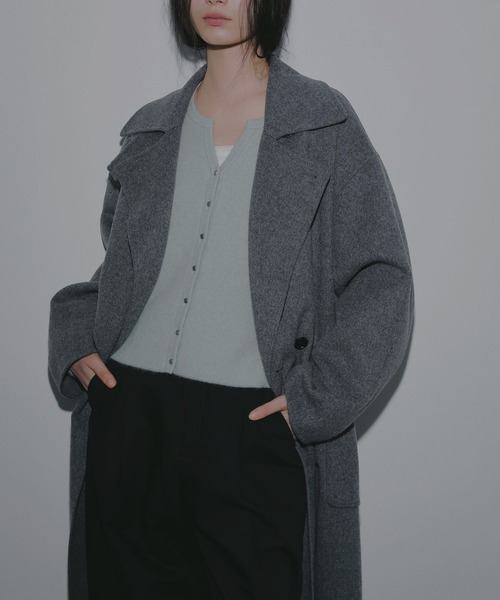 A part by（アパートバイ）の「カシープ3WAYスタンドロングコート（ステンカラーコート・レディース・ブラウン/ネイビー/ベージュ/ライトベージュ/グレー/イエロー系その他・SMALL/MEDIUM）」の7枚目の写真