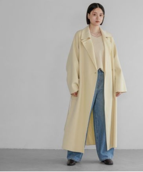 A part by（アパートバイ）の「カシープ3WAYスタンドロングコート（ステンカラーコート・レディース・ブラウン/ネイビー/ベージュ/ライトベージュ/グレー/イエロー系その他・SMALL/MEDIUM）」の17枚目の写真