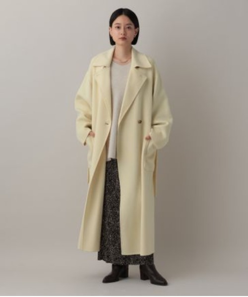 A part by（アパートバイ）の「カシープ3WAYスタンドロングコート（ステンカラーコート・レディース・ブラウン/ネイビー/ベージュ/ライトベージュ/グレー/イエロー系その他・SMALL/MEDIUM）」の20枚目の写真