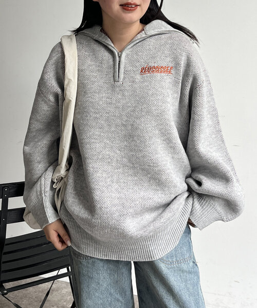 CPCM（シーピーシーエム）の「ジャガードハーフジップニット（ニット/セーター・レディース・ブラック/アイボリー/ネイビー/グレー・FREE）」の22枚目の写真