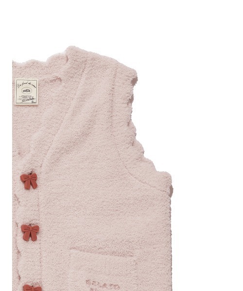 gelato pique（ジェラートピケ）の「【KIDS】リボンジャガードベスト（ルームウェア/パジャマ・キッズ・ピンク・XX-SMALL/X-SMALL/SMALL/MEDIUM）」の5枚目の写真