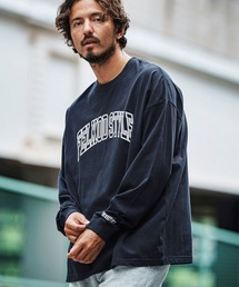 felkod | mlt4932-College Logo Drop Shoulder Pullover ロングスリーブカットソー(Tシャツ/カットソー)