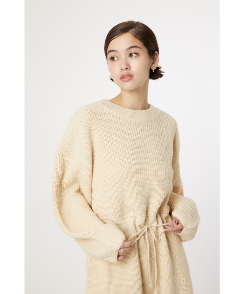 RODEO CROWNS WIDE BOWL（ロデオクラウンズワイドボウル）の「ニットロンパース（つなぎ/オールインワン・レディース・チャコールグレー/カーキ/アイボリー・FREE）」の4枚目の写真