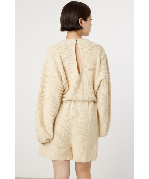 RODEO CROWNS WIDE BOWL（ロデオクラウンズワイドボウル）の「ニットロンパース（つなぎ/オールインワン・レディース・チャコールグレー/カーキ/アイボリー・FREE）」の6枚目の写真