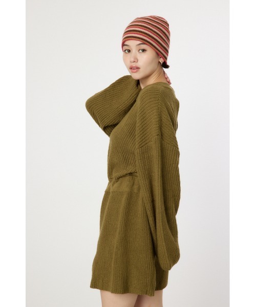 RODEO CROWNS WIDE BOWL（ロデオクラウンズワイドボウル）の「ニットロンパース（つなぎ/オールインワン・レディース・チャコールグレー/カーキ/アイボリー・FREE）」の11枚目の写真