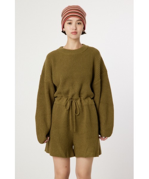 RODEO CROWNS WIDE BOWL（ロデオクラウンズワイドボウル）の「ニットロンパース（つなぎ/オールインワン・レディース・チャコールグレー/カーキ/アイボリー・FREE）」の15枚目の写真