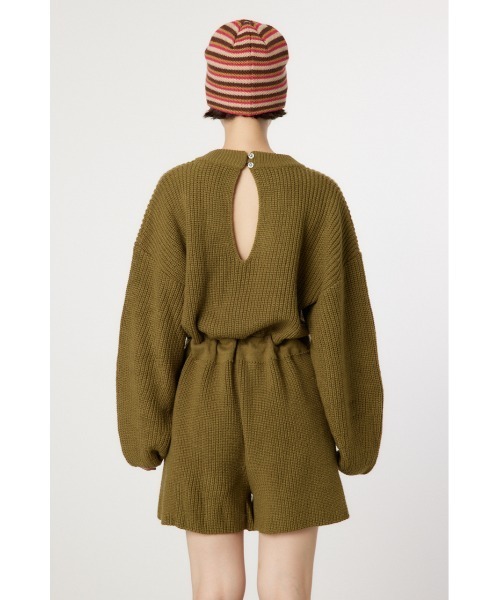 RODEO CROWNS WIDE BOWL（ロデオクラウンズワイドボウル）の「ニットロンパース（つなぎ/オールインワン・レディース・チャコールグレー/カーキ/アイボリー・FREE）」の17枚目の写真