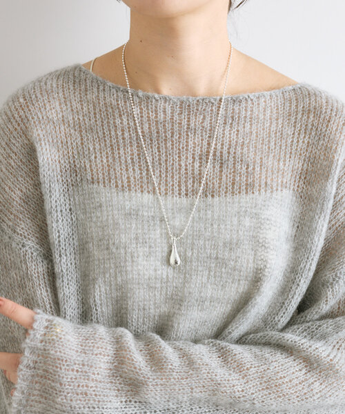 RIVE DROITE（リヴドロワ）の「【コーデのポイントに】drop&ballネックレス（ネックレス・レディース・シルバー・FREE）」の2枚目の写真